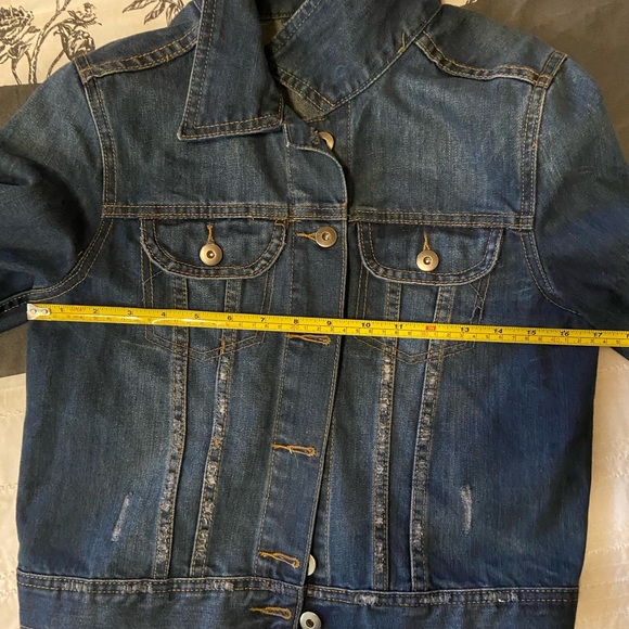 Sans Souci Cropped Denim Jacket Size L - Picture 3 of 4